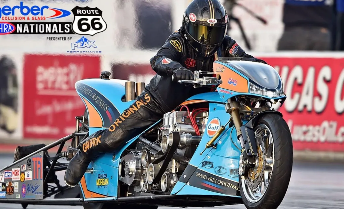 2024 NHRA Route 66 Nationals | Top Fuel Motorcycle Eliminations | Chicago, IL