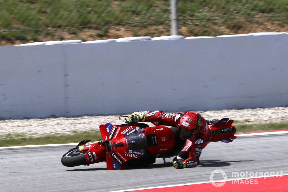 Francesco Bagnaia, Ducati Team crash