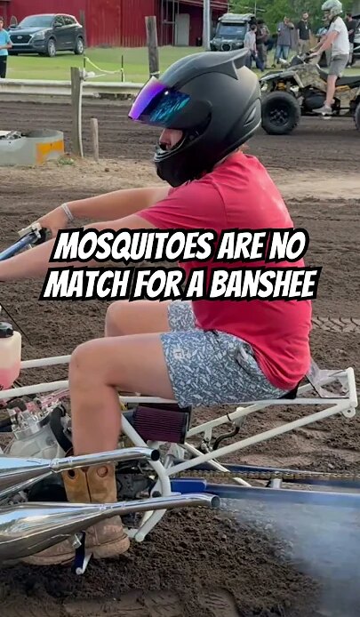 Banshee Racer in Cowboy Boots Clears Out Mosquitoes! 🦟 😮