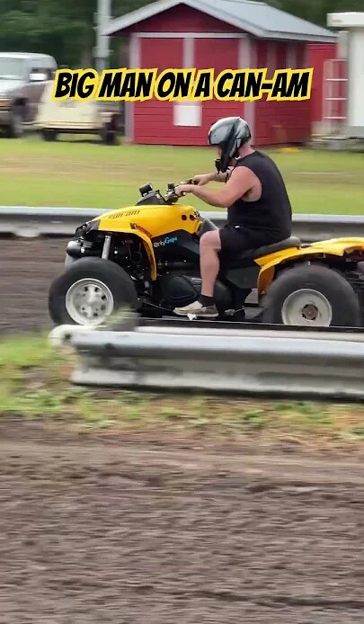 Big man Flying on His Can Am!