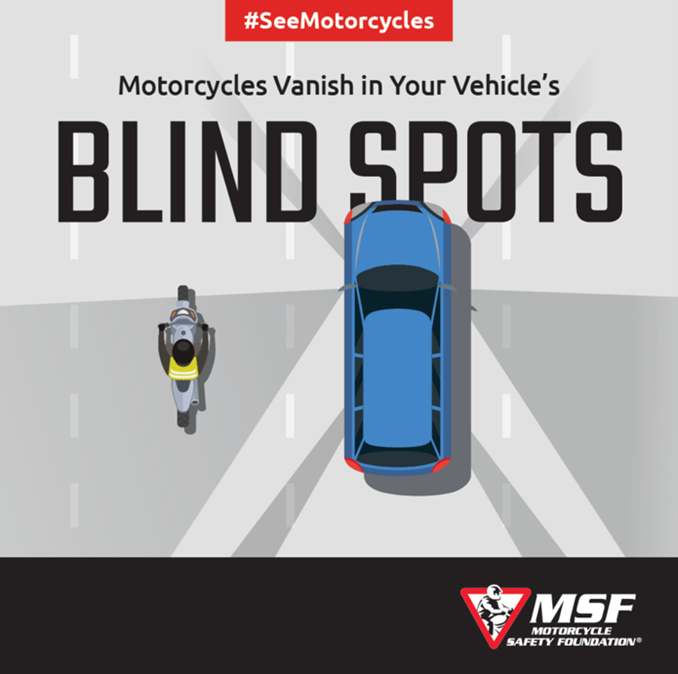 240502 Motorcycle Safety Awareness Month - blind spot