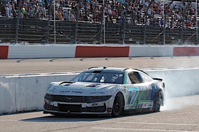 2024 Cup Darlington I Chris Buescher damaged No. 17 RFK Racing Ford (Credit: NKP)