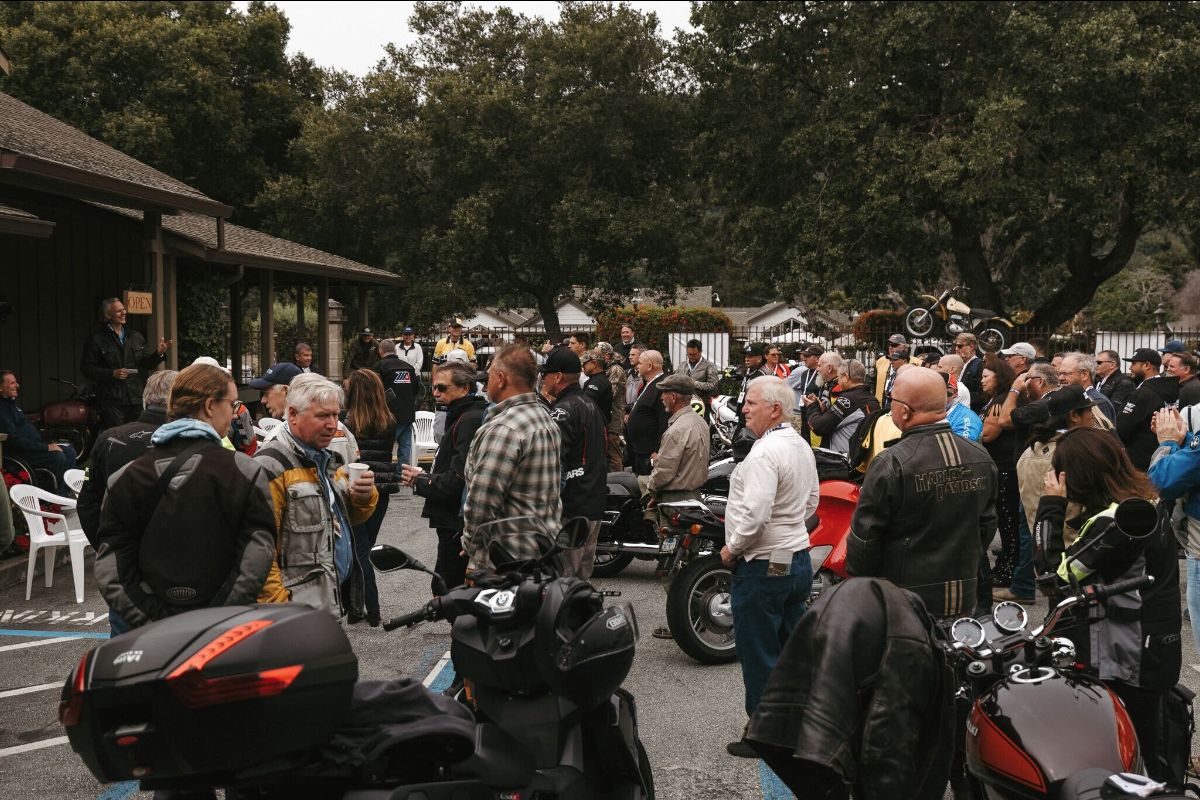 240508 Riders gathered at the Moto Talbott Motorcycle Museum last year ready to start Rainey's Ride To The Races