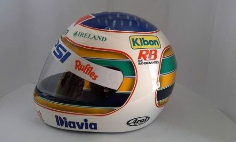 Rubens Barrichello's Ayrton Senna tribute helmet, 1995