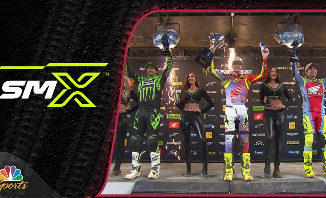 Jett and Hunter Lawrence complete historic 1-2 finish in Supercross Round 16 | Motorsports on NBC