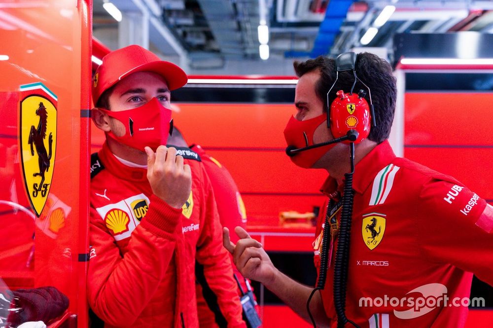 Charles Leclerc, Ferrari, with Xavier Marcos, Race Engineer, Ferrari