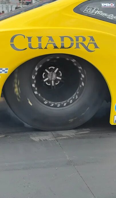 Nothing like the smell of Goodyear rubber! #NHRA