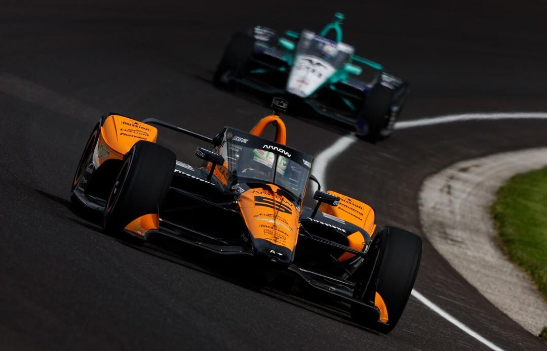 Pato O'Ward leads Marcus Ericsson in Indianapolis 500 practice.