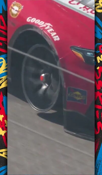 Right front tire is GONE! #nascar
