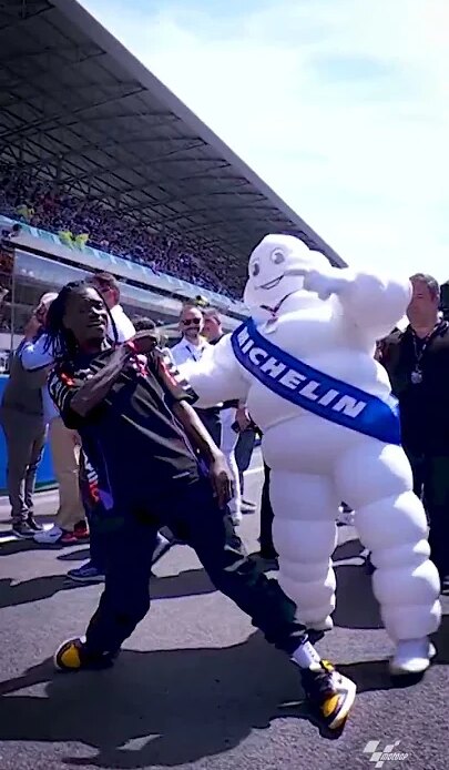 Shaking some moves with Salif Gueye and Bibendum 🕺 | 2024 #FrenchGP