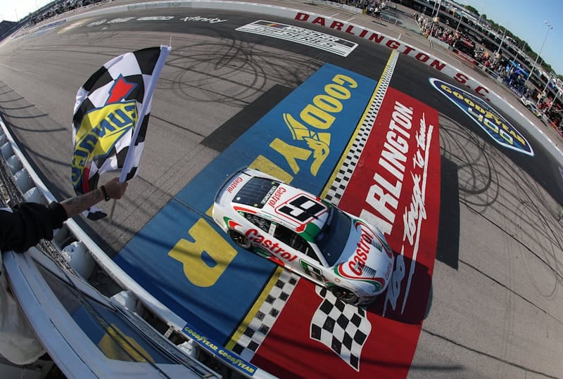 2024 Cup Darlington I Brad Keselowski, No. 6 RFK Racing Ford, wins II (Credit: Meg Oliphant/Getty Images via NASCAR Media)