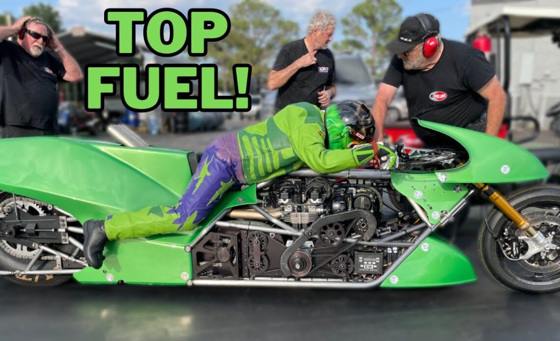 Testing a NEW 1,500 HP Top Fuel Motorcycle!