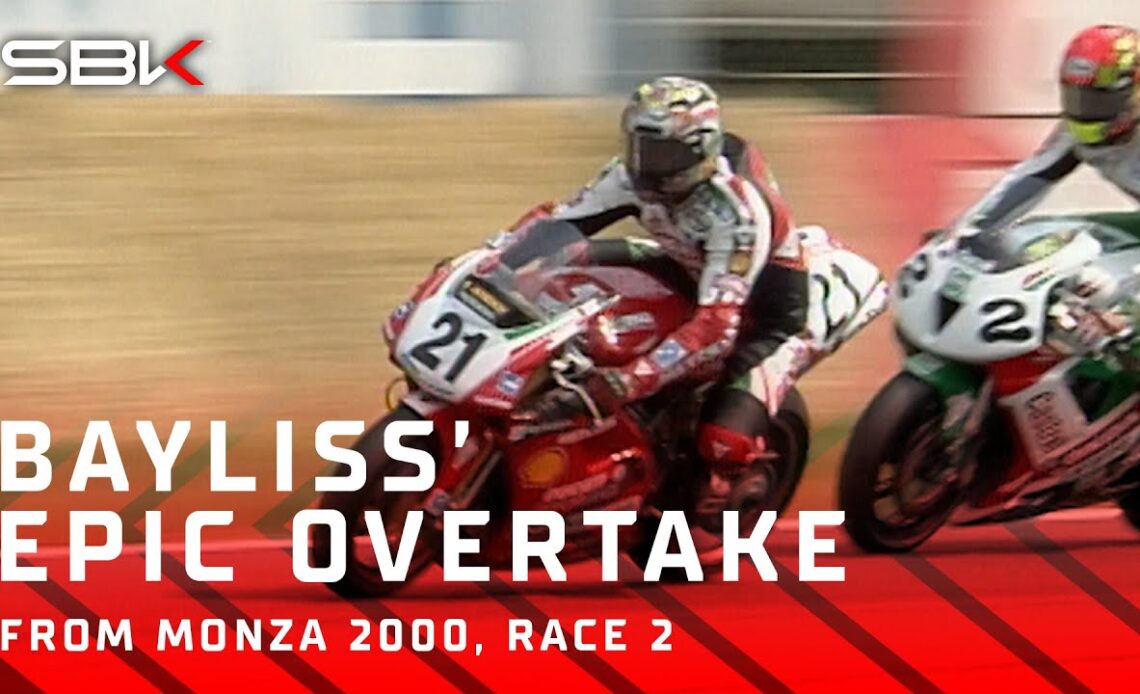 Troy Bayliss goes from 5th to 1st in ONE corner 🚀 | Monza #WorldSBK 2000