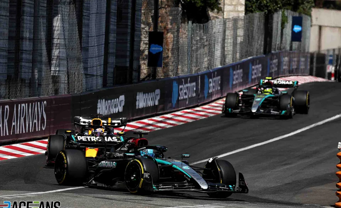 George Russell, Max Verstappen, Lewis Hamilton, Monaco, 2024