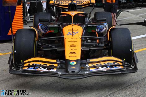 McLaren front suspension, Japanese Grand Prix, 2024