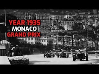 Year 1935 - images of the Seventh Monaco Grand Prix, there are still 15 years left before Formula One was established, in this edition the winner was Luigi Fagioli with a Mercedes W25 followed by the two Alfa Romeos of the Ferrari team