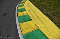 Kerbs painted in tribute to Ayrton Senna, Circuit Gilles Villeneuve, 2024