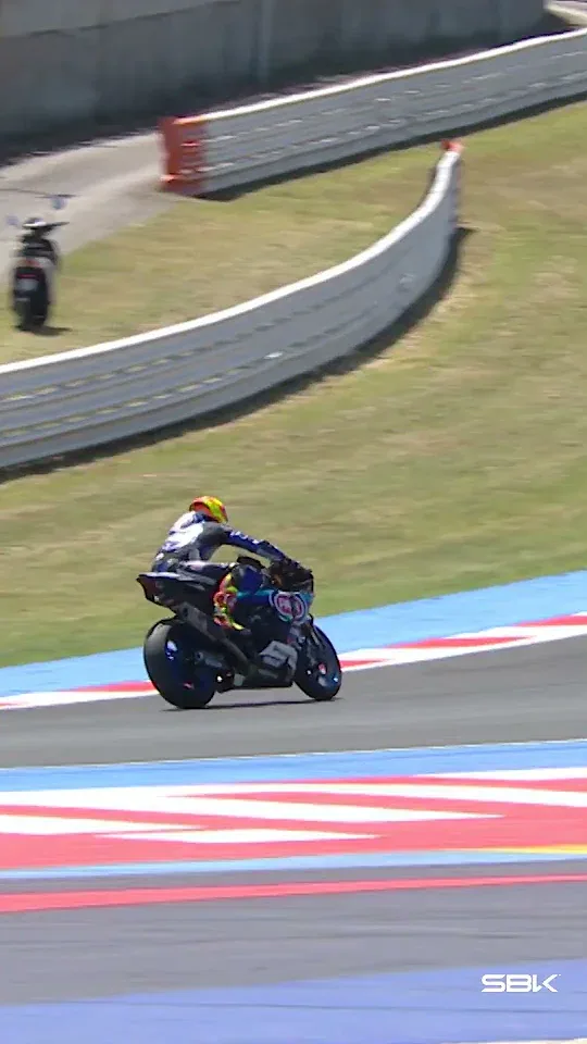 BIG slide for Locatelli in Race 2 🤯 | 2024 #EmiliaRomagnaWorldSBK 🇮🇹