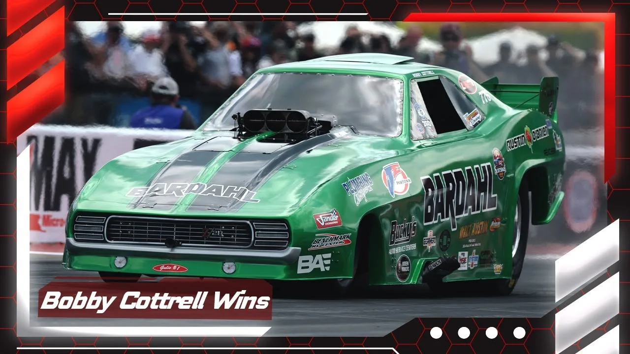 Bobby Cottrell wins Legends Nitro Funny Car at the Super Grip NHRA Thunder Valley Nationals