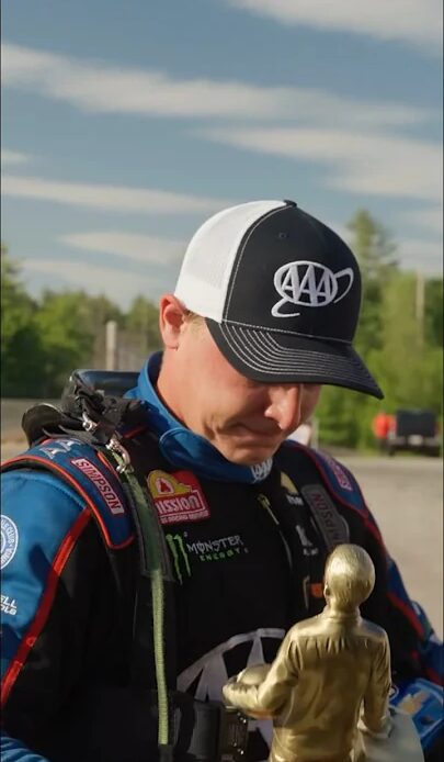 Emotions were high after John Force took home the win over Austin Prock. #NHRA