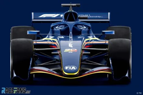 2026 F1 car rendering - front