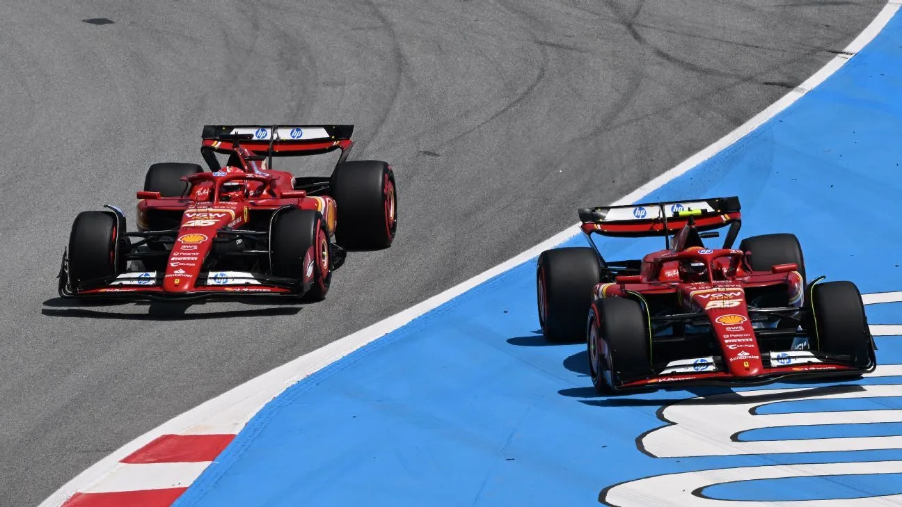 Ferrari's Leclerc unhappy with Sainz clash at Spanish GP