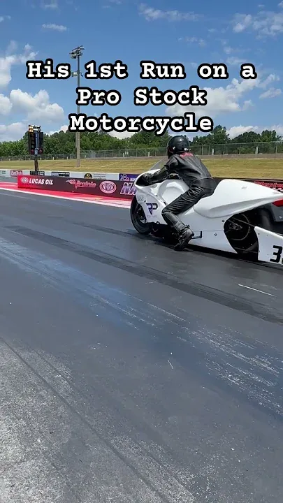 His Very FIRST Time on a Pro Stock Motorcycle