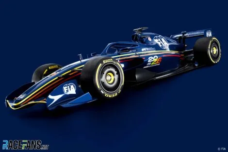 2026 F1 car rendering - front side