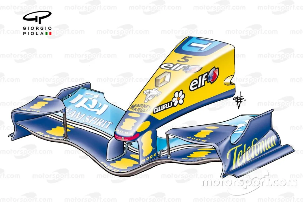 Renault R25 2005 Imola front wing and nose