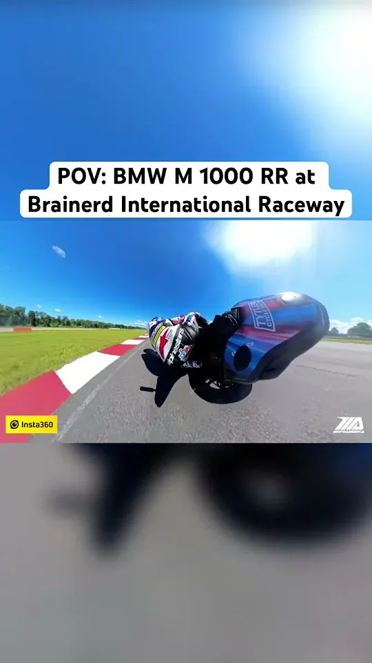 INSTA 360 POV with Superbike rider JD Beach on his BMW M 1000 RR at Brainerd