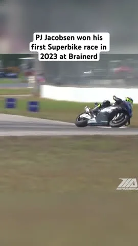 In 2023 PJ Jacobsen won his first Superbike race at Brainerd International Raceway #motorcycle