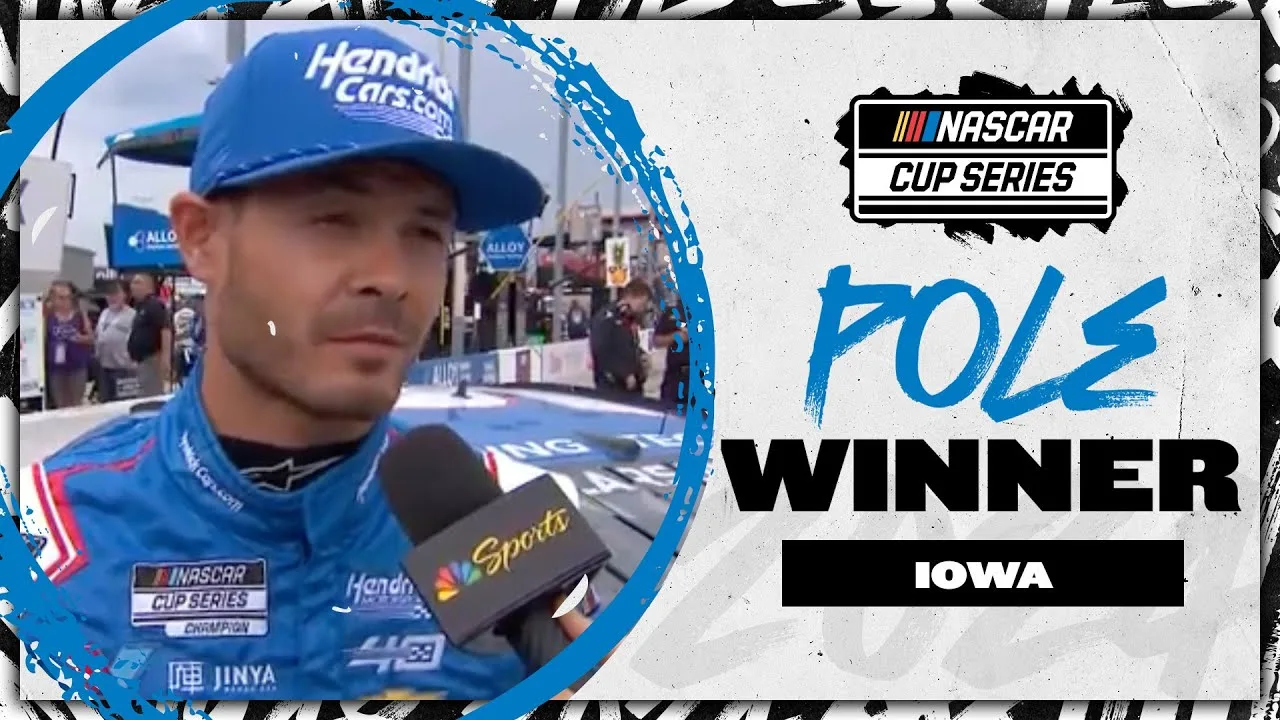 Kyle Larson claims first Cup Series pole at Iowa | NASCAR