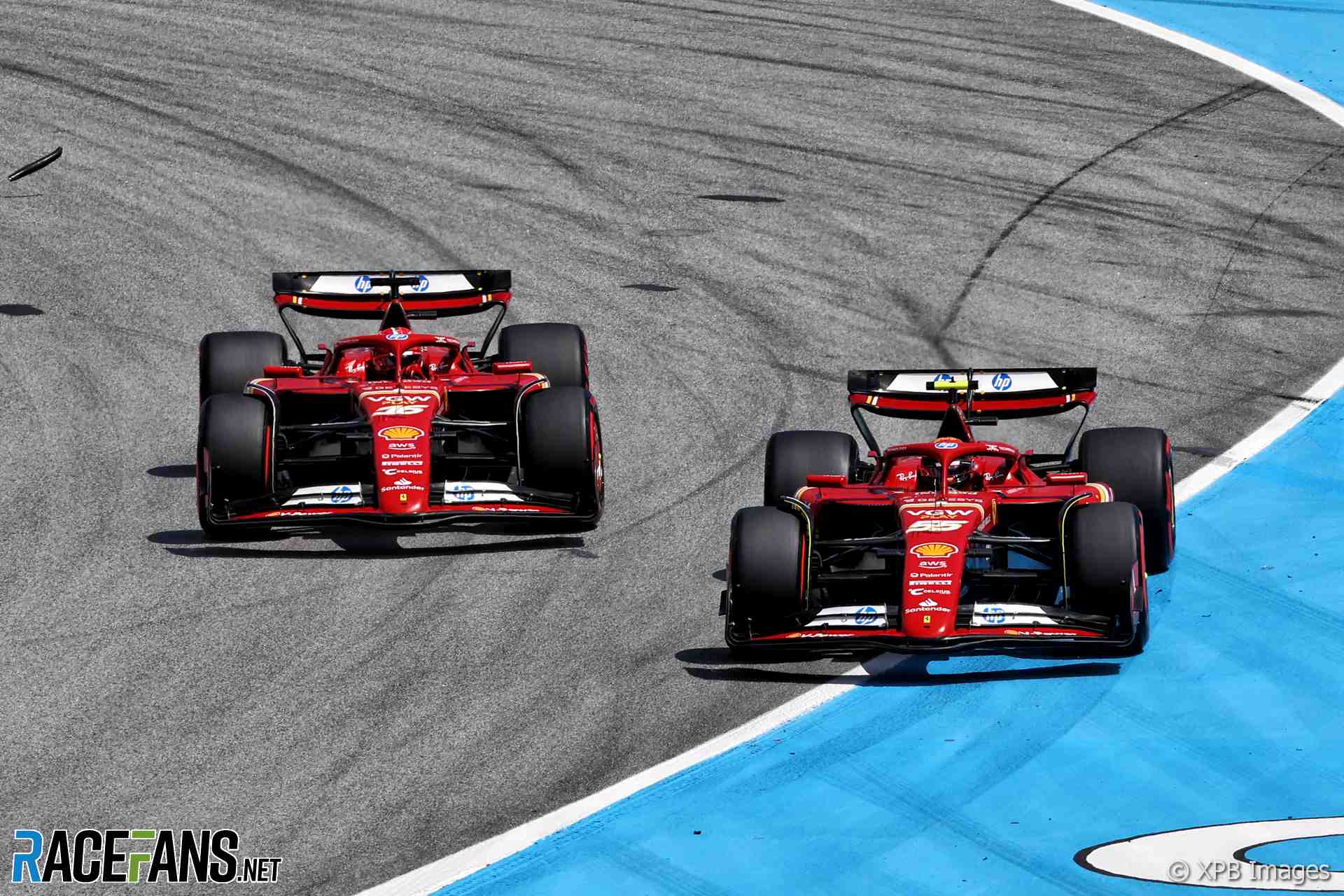 Charles Leclerc, Carlos Sainz Jnr, Ferrari, Circuit de Catalunya, 2024