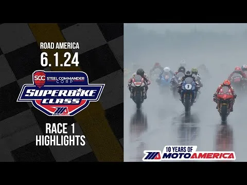 MotoAmerica Superbikes at Road America - Steel Commander Superbike Race 1 Highlights