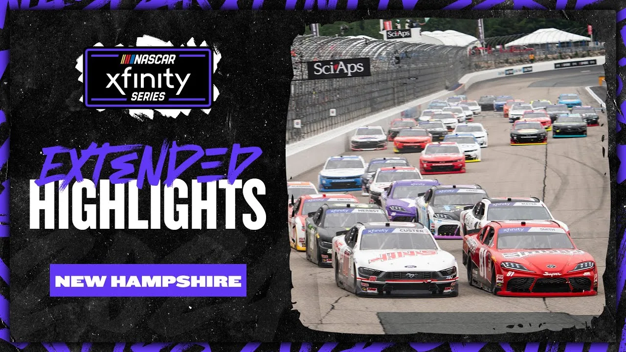 NASCAR Official Xfinity Series Extended Highlights from New Hampshire | SciAps 200