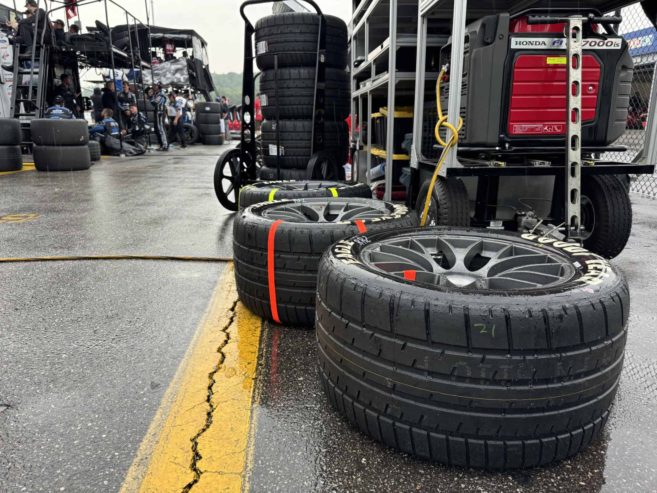 Wet Weather Tires Nascar Cup Series New Hampshire Pit Road 2024 Folsom