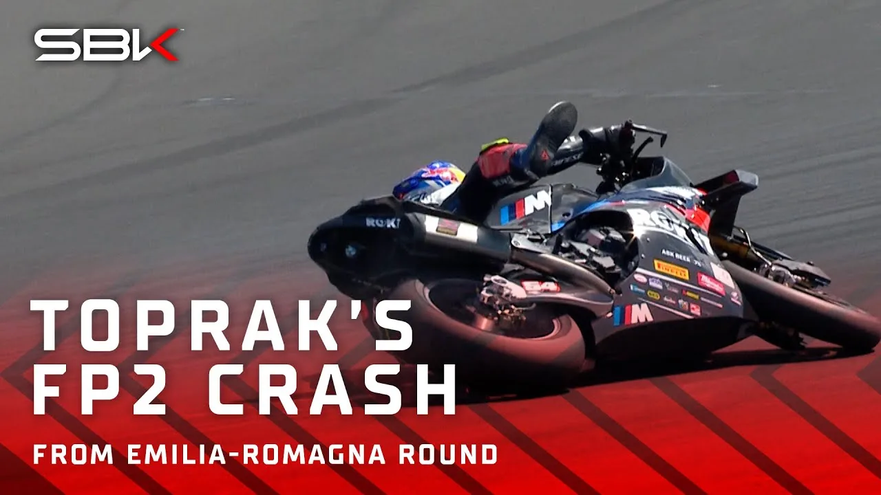 Razgatlioglu pushes a bit too much with FP2 crash at Misano! 💥 | 2024 #EmiliaRomagnaWorldSBK 🇮🇹