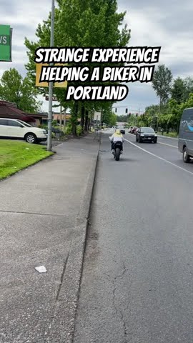Strange Experience Helping a Biker in Portland