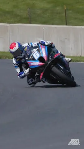 Superbike rider Cameron Beaubier takes pole at Road America on BMW M 1000 RR #motorcycle