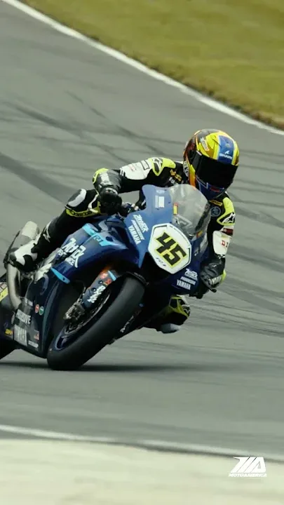 Superbike rider No. 45 Cam Petersen on his Yamaha R1 #motorcycle