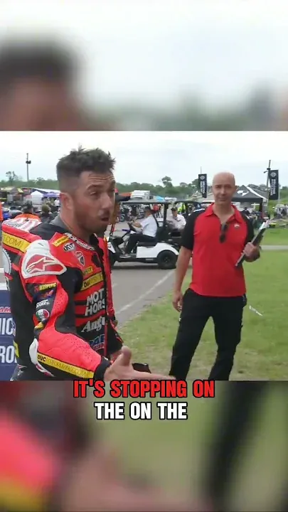 Superbike riders Josh Herrin and Bobby Fong exchange words after qualifying #motorcycle