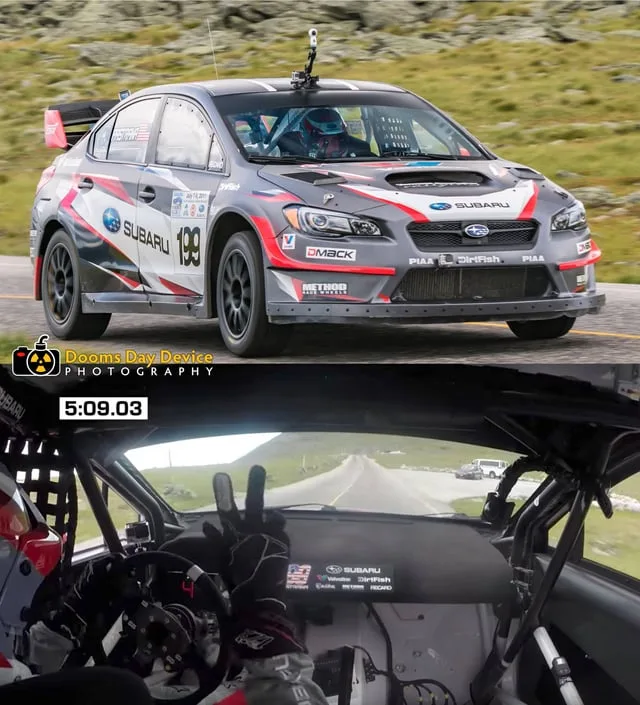 Travis Pastrana Waves to my Friend as he Photographs the Record Setting Run at Mt. Washington