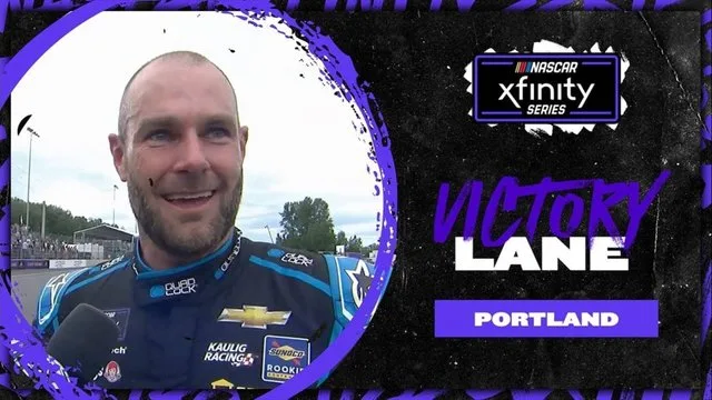 Van Gisbergen celebrates Portland win with rugby punt: ‘That was so much fun’