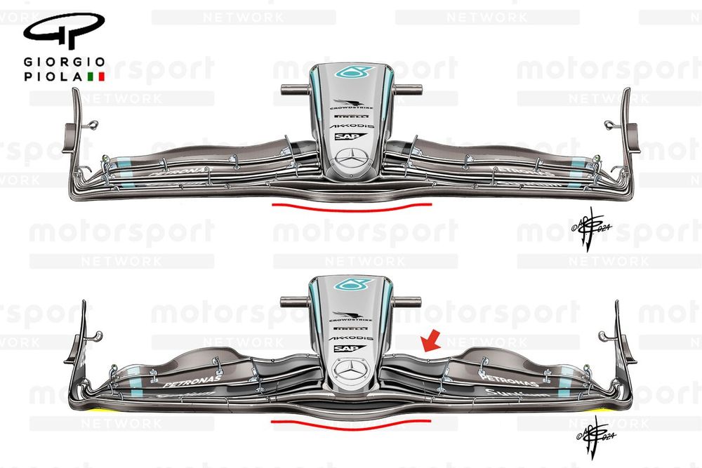 Mercedes W15 front wing Monaco GP comparison

059-24-MERCEDES-FRONT-WING-MONACO-COMPARISON