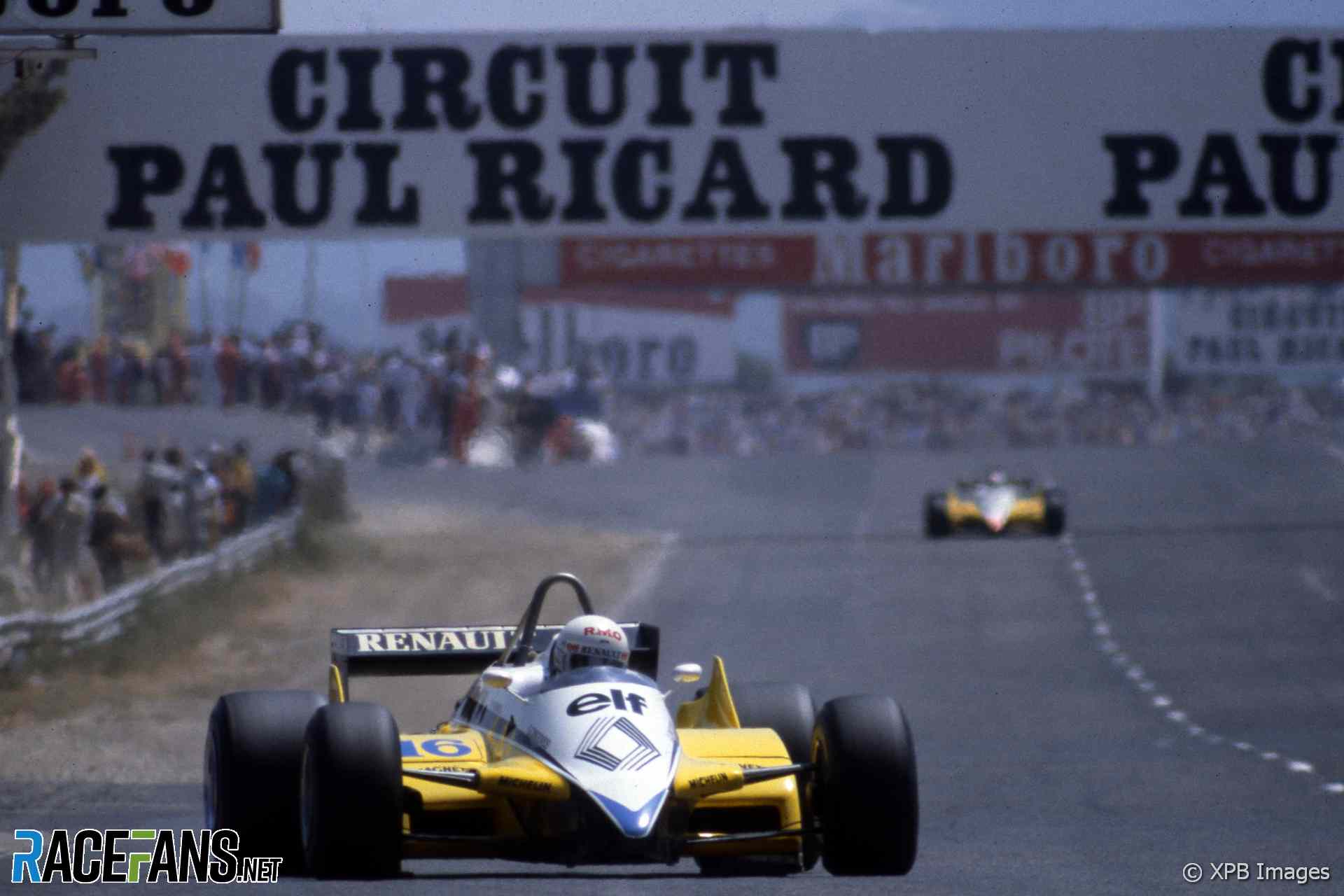 Rene Arnoux, Alain Prost, Renault, Paul Ricard, 1982