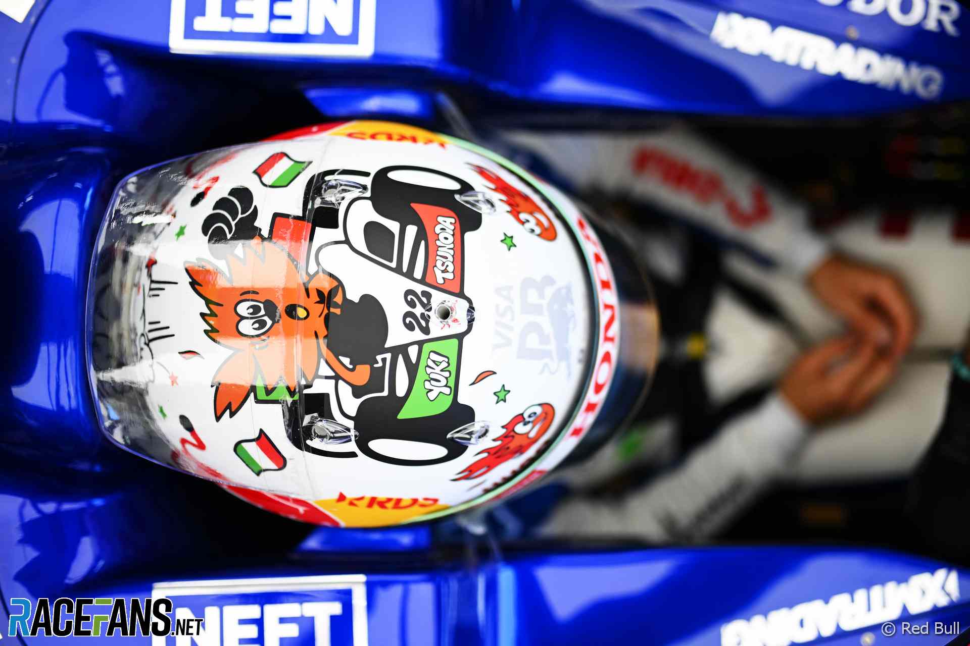 Yuki Tsunoda's 2024 Italian Grand Prix helmet