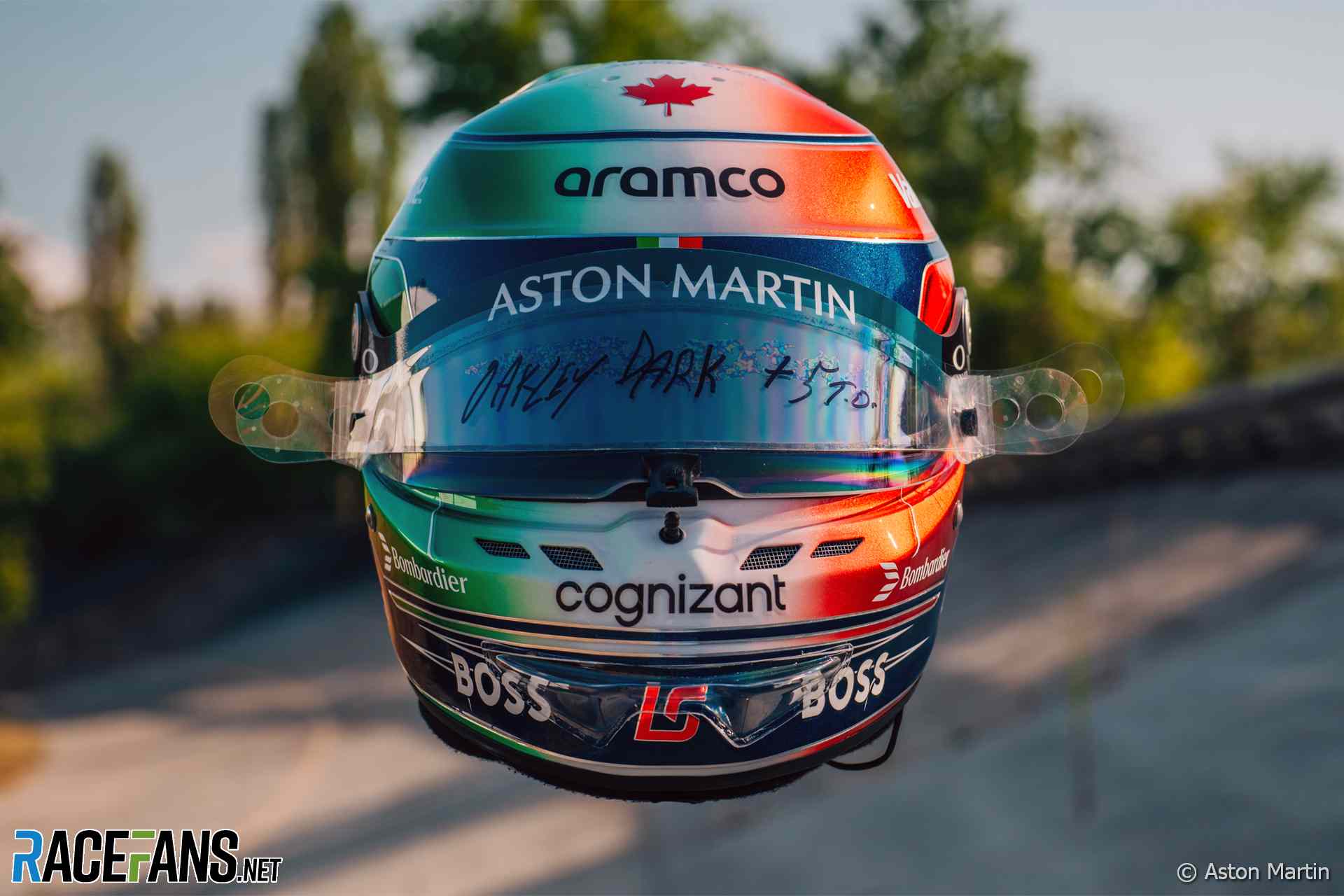 Lance Stroll's 2024 Italian Grand Prix helmet