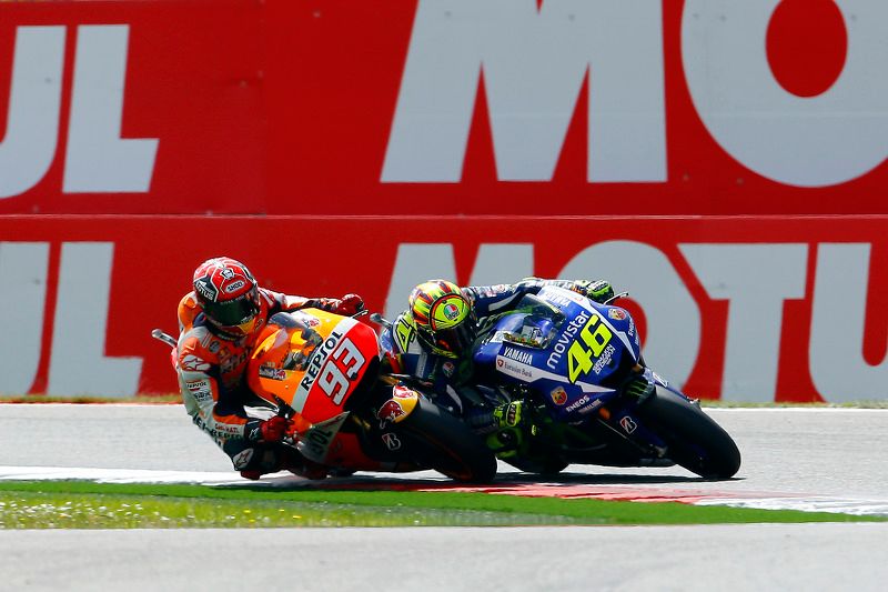 Valentino Rossi, Yamaha Factory Racing and Marc Marquez, Repsol Honda Team