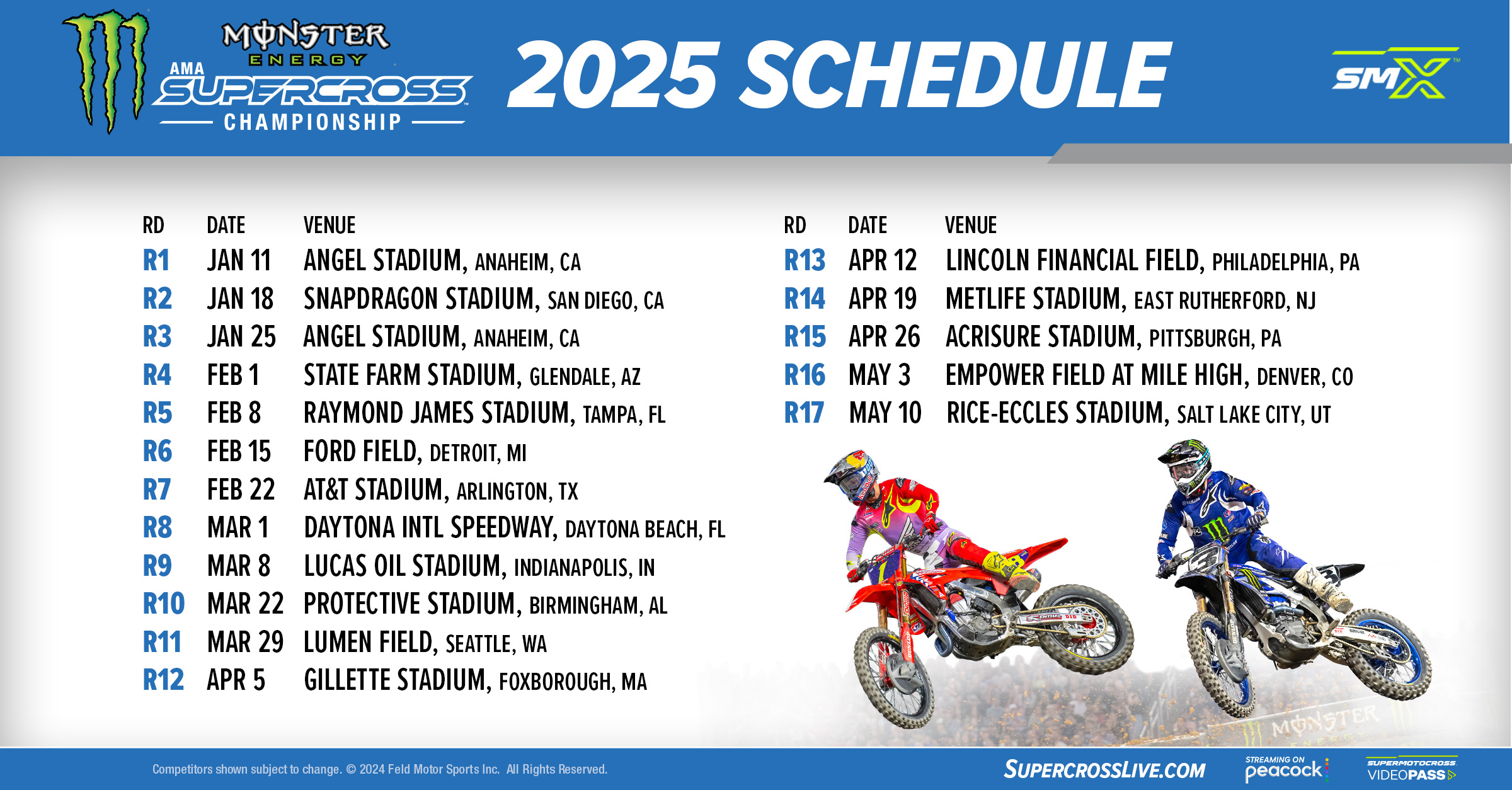 2025 Supercross schedule