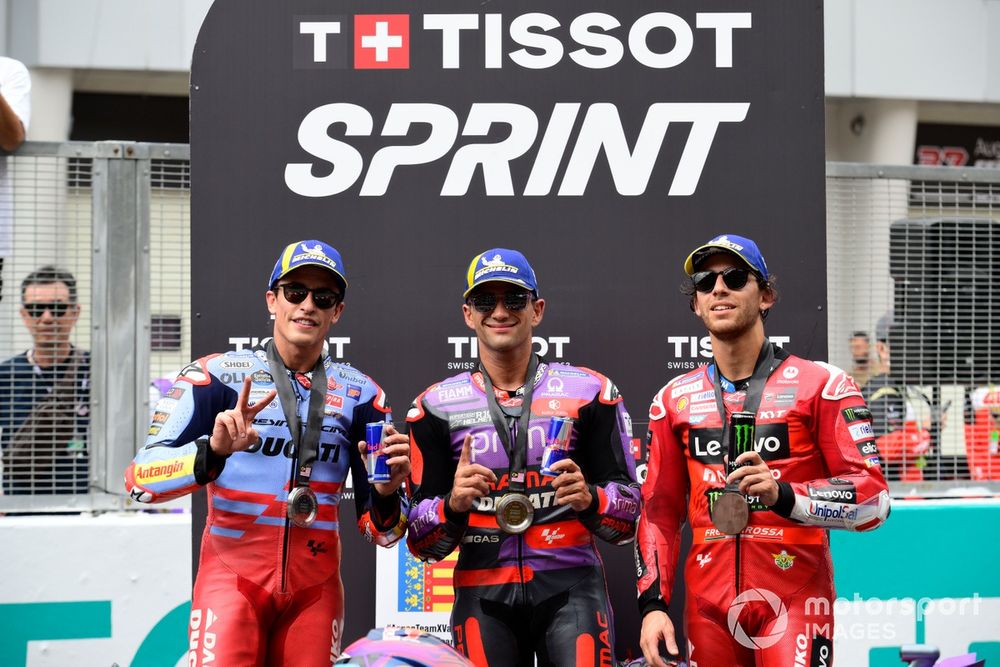 Marc Marquez, Gresini Racing, Jorge Martin, Pramac Racing, Enea Bastianini, Ducati Team